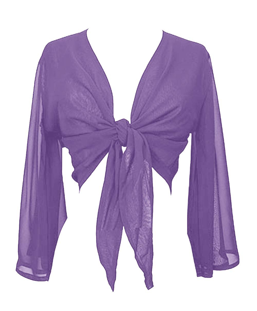 Indian Trendy Women's Flair Wrap Tie Top Chiffon Choli Blouse Belly Dance Gypsy Bolero Shrugs Cardigan