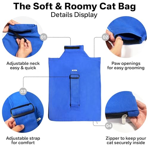 Sac de transport pour chats stressés grand gabarit souple violet