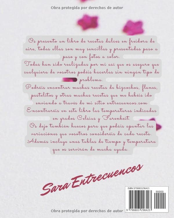 Miniatura 2 de Postres sencillos en freidora de aire Recetas paso a paso con fotos a color. Incluye espacio para incluir tus recetas y tablas de tiempos y ... en