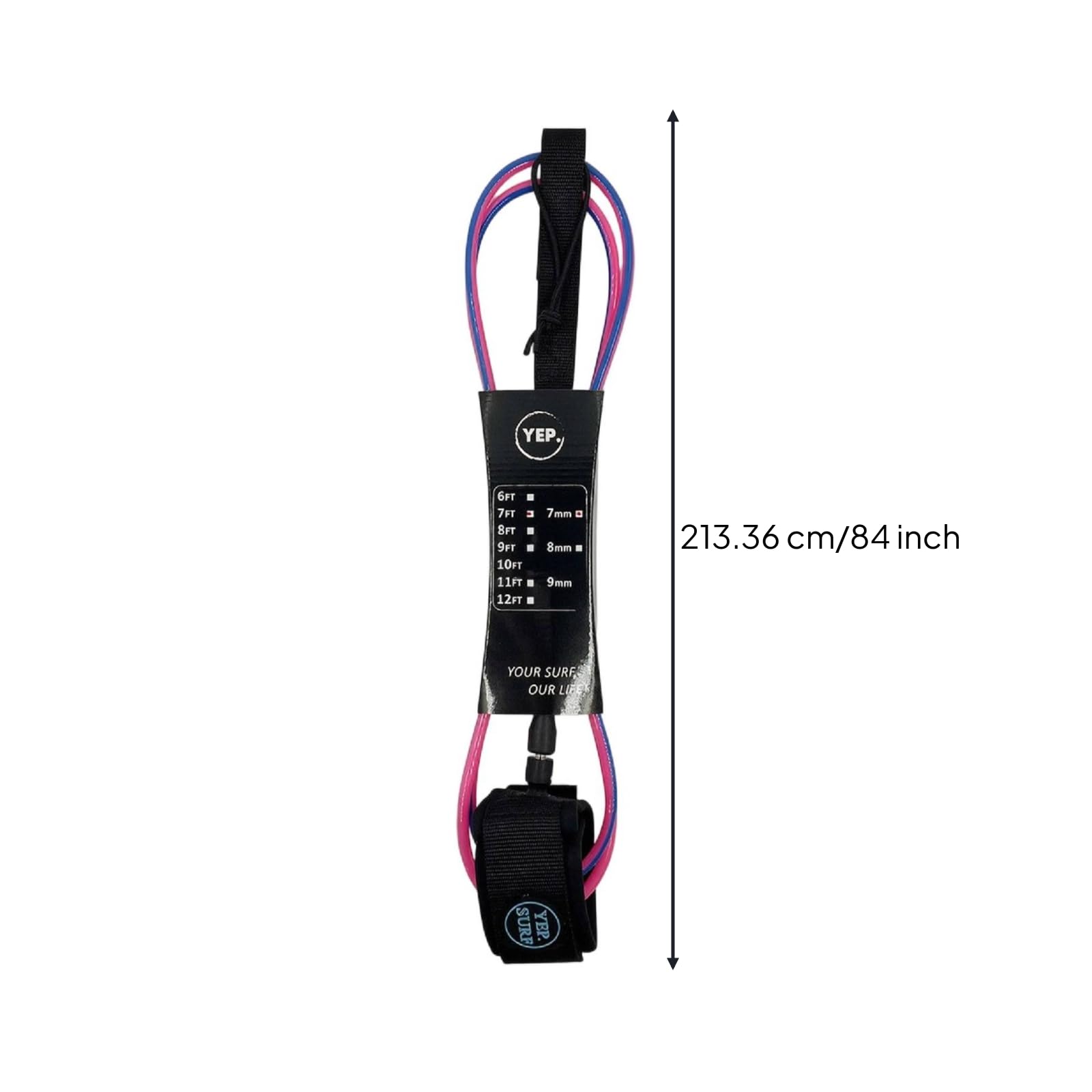 Leash Surf Confortable Laisse en Spirale Flexible Cordon pour Surfeurs, Débutants