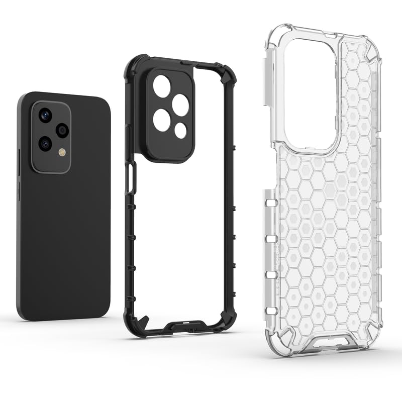 Image of Plastic Bumper Back Case Cover for Honor 200 Lite (Transparent)
