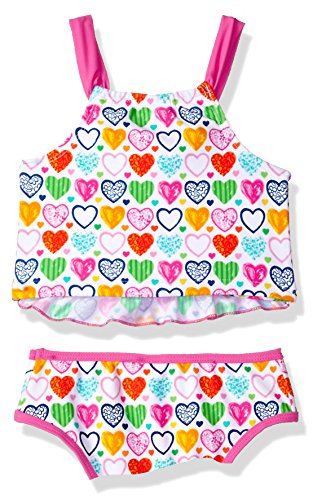 Image of KIKO & MAX Girls' Ruffle Top Bikini Swim Suit Bathing Suit
