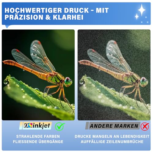 Osinkjet Tinte 102 Multipack Kompatibel für Epson Ecotank ET-2850 ET-4750 ET-4850 ET-2750 ET-3750 ET-3850 ET-4856 ET-15000 ET-2700 ET-3700, Druckerpatronen 102 (2Schwarz, C, M, Gelb)