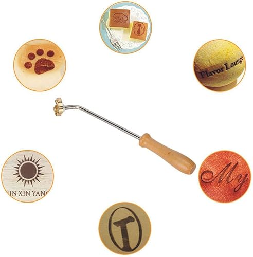 Miniatura 5 de Calefacción de sello de hierro de marca de madera personalizada para estampado de pan de pastel de papel de madera de cuero