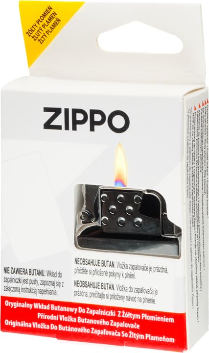 Zippo gelber Butan-Flammeneinsatz modernes und Elegantes Design schnelles und effizientes Erhitzen einfach zu bedienen erhöhte Sicherheit vielseitig Standardgröße gelbe Farbe PL/CE/SK