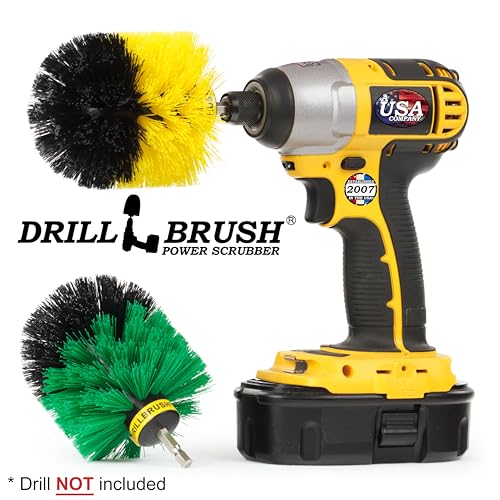 Image of Kitchen Accessories - Pots and Pans Set - Spin Brush Kit - Grout Cleaner - Cleaning Supplies - Bathroom Accessories - Soap Scum, Hard Water Stains, Mineral Deposits, Calcium Build-up, Rust Stains
