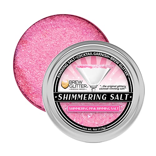 Brew Glitter - Shimmering Pink Rimming Salt (4oz, 1x Bar Tin) Edible Glitter Blended Cocktail Garnish for Mixed Drinks and Beverages - Thumbnail 6