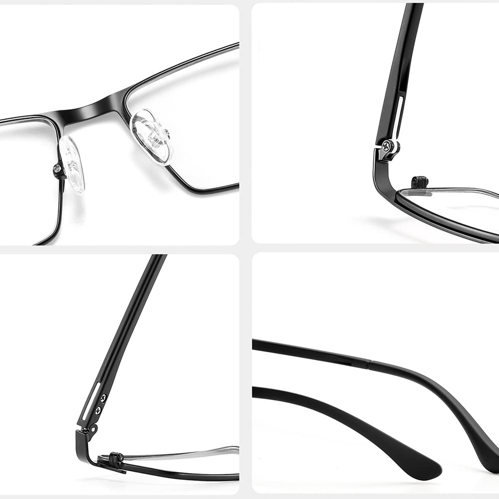Gafas De Lectura Bifocales con Protección UV para Hombres Lectores Gafas De Sol Multifocal Gafas Ópticas Presbicia Vista Cansada (Color : Black, Size : +1.50)