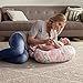 Boppy Newborn Lounger—Original | Lightweight Plush Chair with Carrying Handle | Infant Seat for Awake Time | Wipeable and Machine Washable | Pink Flowers on Pink and White Stripes