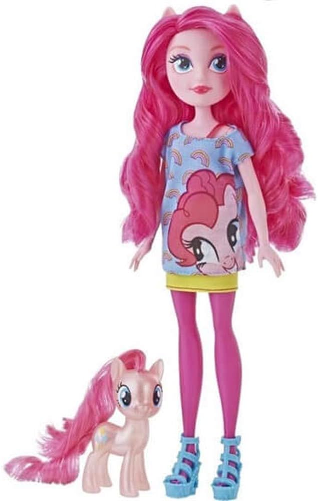 My Little Pony Equestria Girls Through The Mirror Pinkie Pie - Muñeca de Moda de 28 cm con Figura de Poni Rosa, Traje y Zapatos extraíbles, a Partir de 5 años