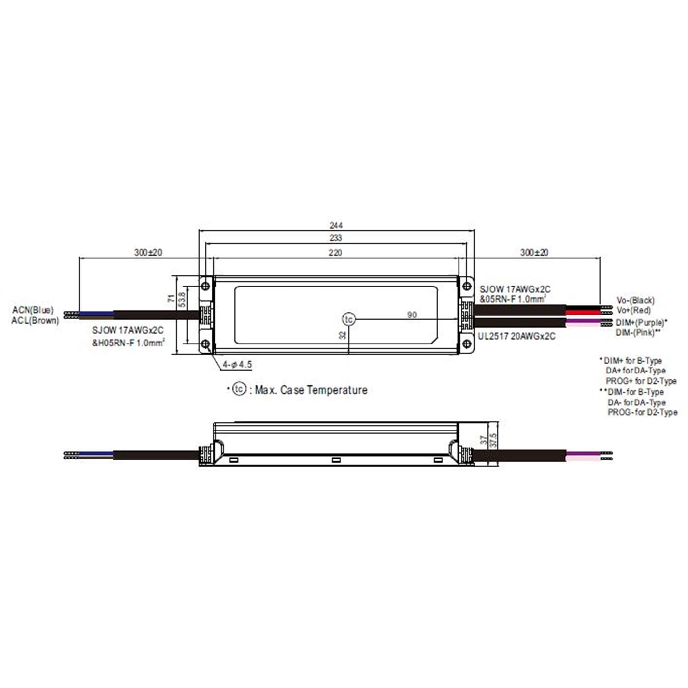 MeanWell ELG-240-48DA-3Y LED-Trafo, LED-Treiber Konstantspannung, Konstantstrom 240W 5A 24-48 V/D