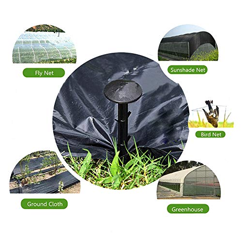 Alapaste 100pack Garden Pegs Anchors Mulch Pegs, Rustproof Plastic Yard Pegs Barbed Stakes Rod Nail for Fixing Weed Mat and Tents,Black (4.3in) - Thumbnail 6