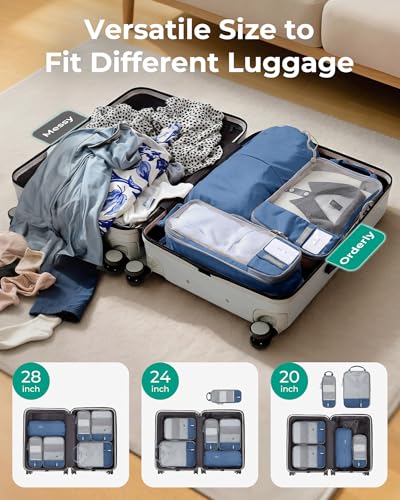 Image of BAGSMART Compression Packing Cubes for Travel, Lightweight Vacation Essentials, Suitcase Organizer Bags, Durable Luggage Organizer, 6 /4 /2 Set Options, Deja