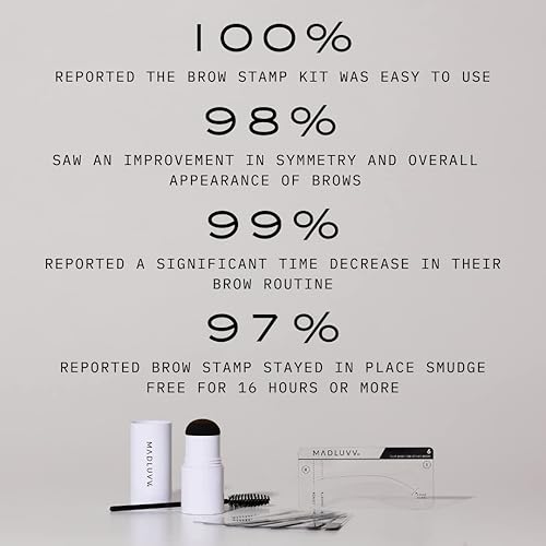 Miniatura 7 de MADLUVV Kit de sellos para cejas con plantillas de cejas, fácil moldeador de cejas para cejas de aspecto natural, popular kit de plantillas de cejas