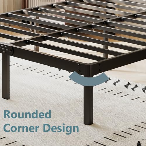 image for Viisari Full Size Bed Frame 14 Inch Metal Bed Frames Full No Box Sprin