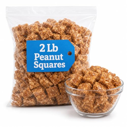 Peanut Squares Candy, Snack de Maní y Caramelo 2 lb