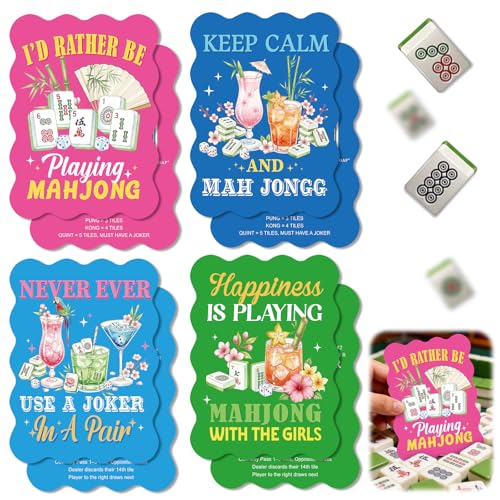 Cocktails Mahjong Shuffler Cards - 4 piezas