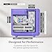 HYTE X50 - Modern Performance ATX Mid-Tower Gaming PC Case - Optimized High Airflow Chassis - 4mm Thick, Curved, Laminated Acoustic Glass - Micro Mesh Panel w Sturdy Stamped Steel - Taro Milk (Purple)