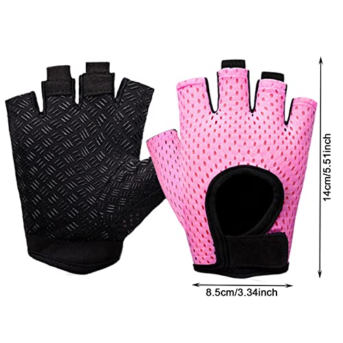 GWAWG 1 Pair Gym Gloves with Wrist Strap Elastic Back Mesh for Full Palm Protection, Lightweight Breathable for Women weightlifting, Home Gym, Cycling, Mountaineering, outdoor sports - Image 3