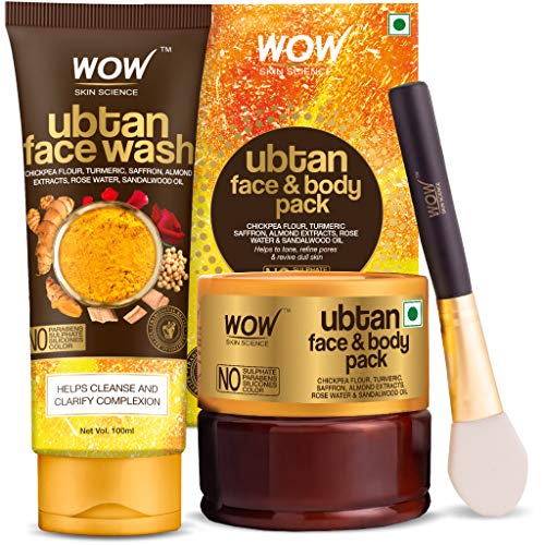 WOW Skin Science Complexion Skin Care Kit - contains WOW Skin Science Ubtan Face Wash and Ubtan Face Pack