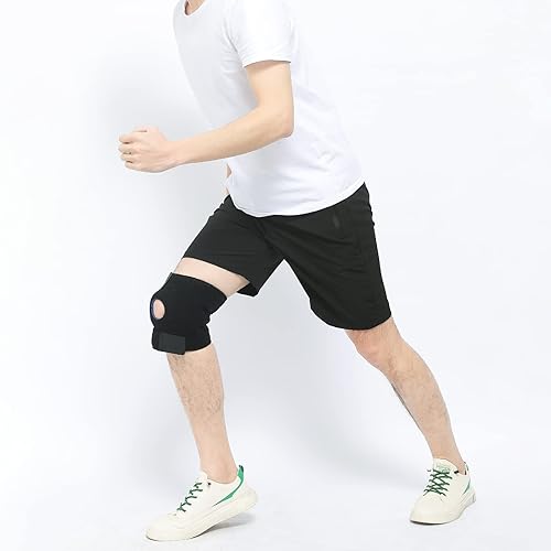 Miniatura 6 de Solmyr Rodillera con estabilizadores laterales para hombres y mujeres, soporte de rodilla ajustable para dolor de rodilla, dolor de artritis, dolor