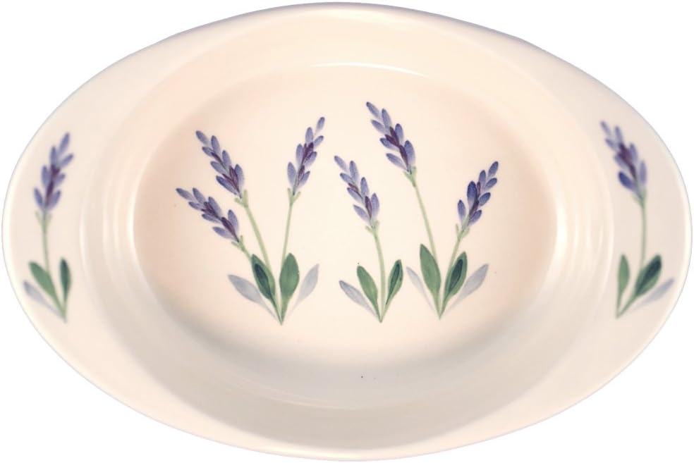 1.5 Quart Stoneware Casserole Dish by Arousing Appetites - Cream White Oval Ceramic Nonstick Pot and Oven Safe Baking Pan with Decorative Design