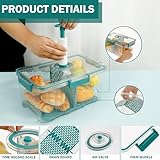 Airtight Rectangular Bread Bin for Bread Storage Extra Large Transparent with Vacuum Pump, Removable Bread Bin - Image 6