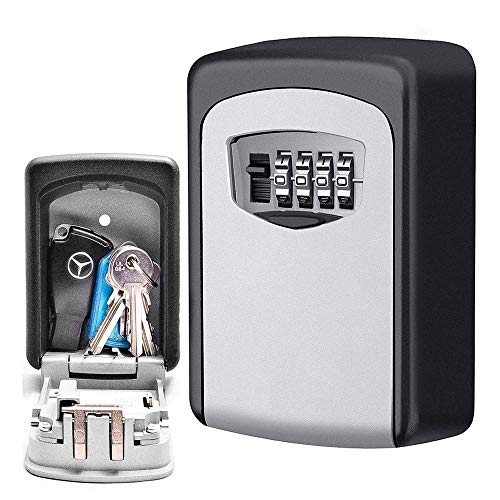 Lospu HY Key Lock Box with 4 Settable Digit Combination Wall Mounted Made