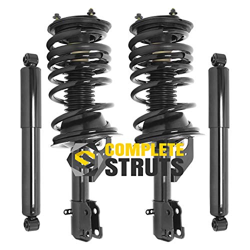 COMPLETESTRUTS - Front Complete Strut Assemblies with Coil Springs and Rear Shock Absorbers Replacement for 1995 Plymouth Voyager - Set of 4