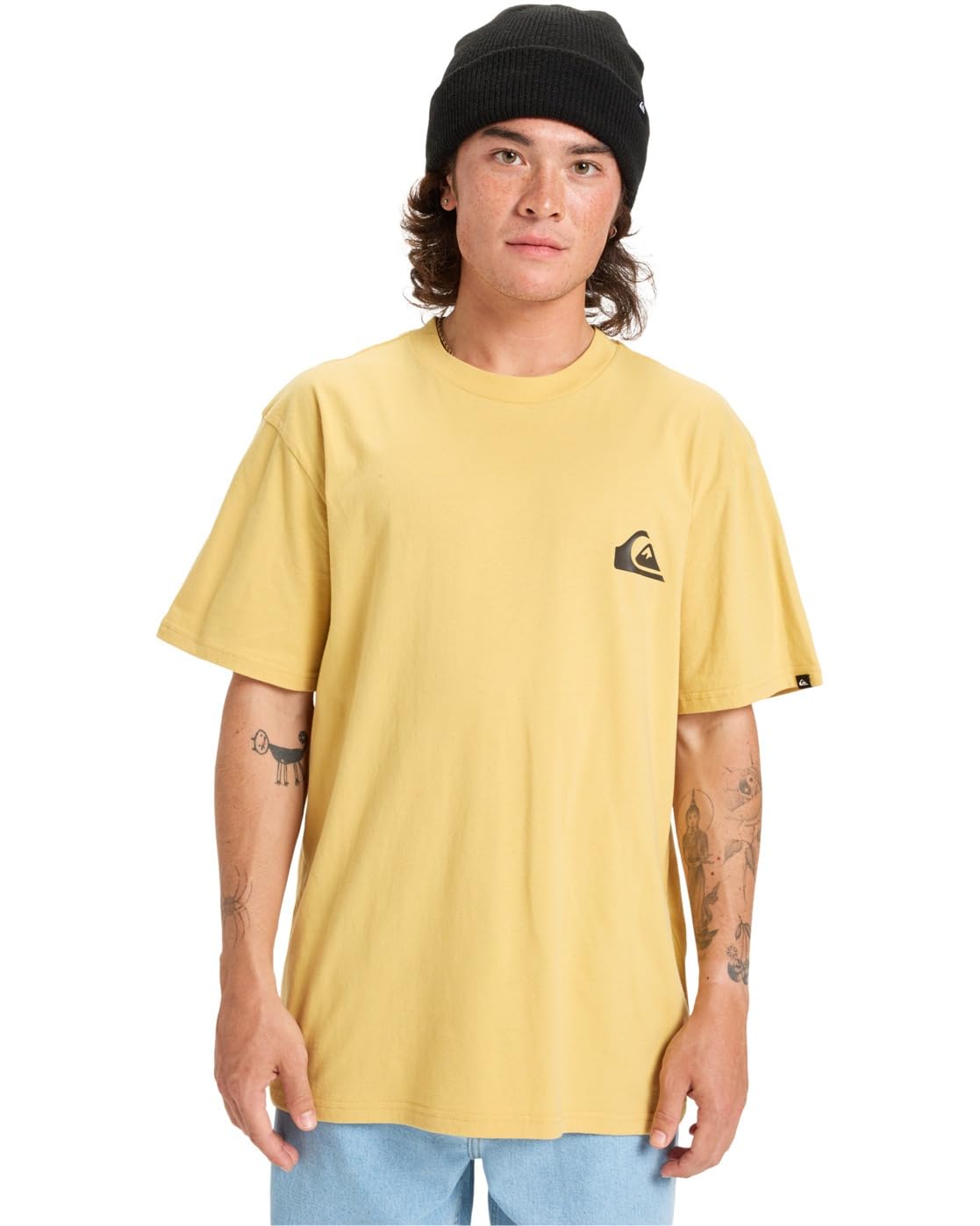 Quiksilver Short-Sleeved T-Shirt EV Mini Logo SS Men's Yellow M