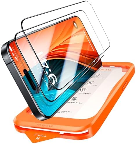 （04:30時点） TORRAS iPhone 15 Pro Max 用 ガラスフィルム 宇宙航空材料 米軍No.1規格 全面保護 10倍強化極細縁 9H越え 貼り付け簡単 さらさら 指紋防止 気泡レス 2枚 アイフォン15プロマックス 用 保護フィルム GlassGo Ultra