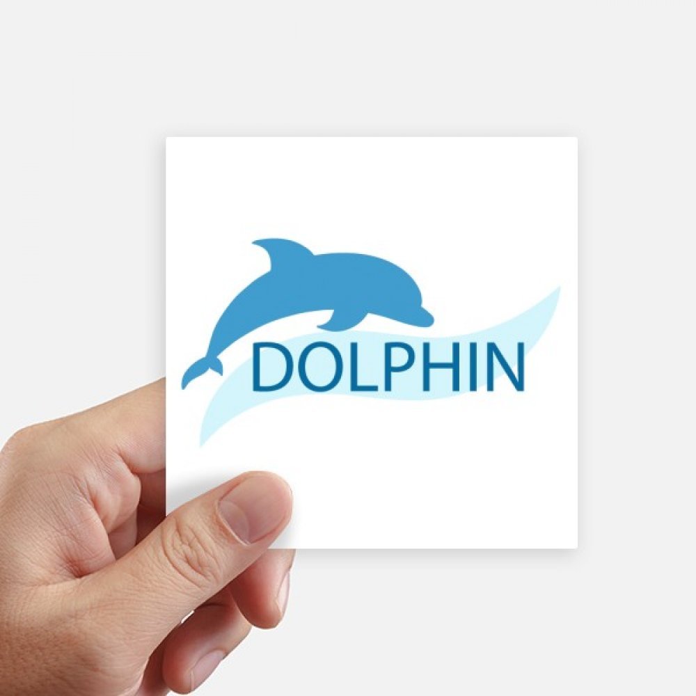 Autocollant dauphin bleu océan sticker multicolore ordinateur et mur 8pcs