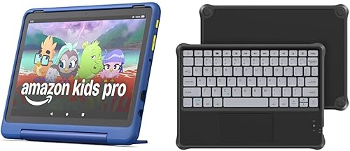 Vista 2 de Fire HD 10 Kids Pro Tablet (32GB, Nebula) + Kids Keyboard