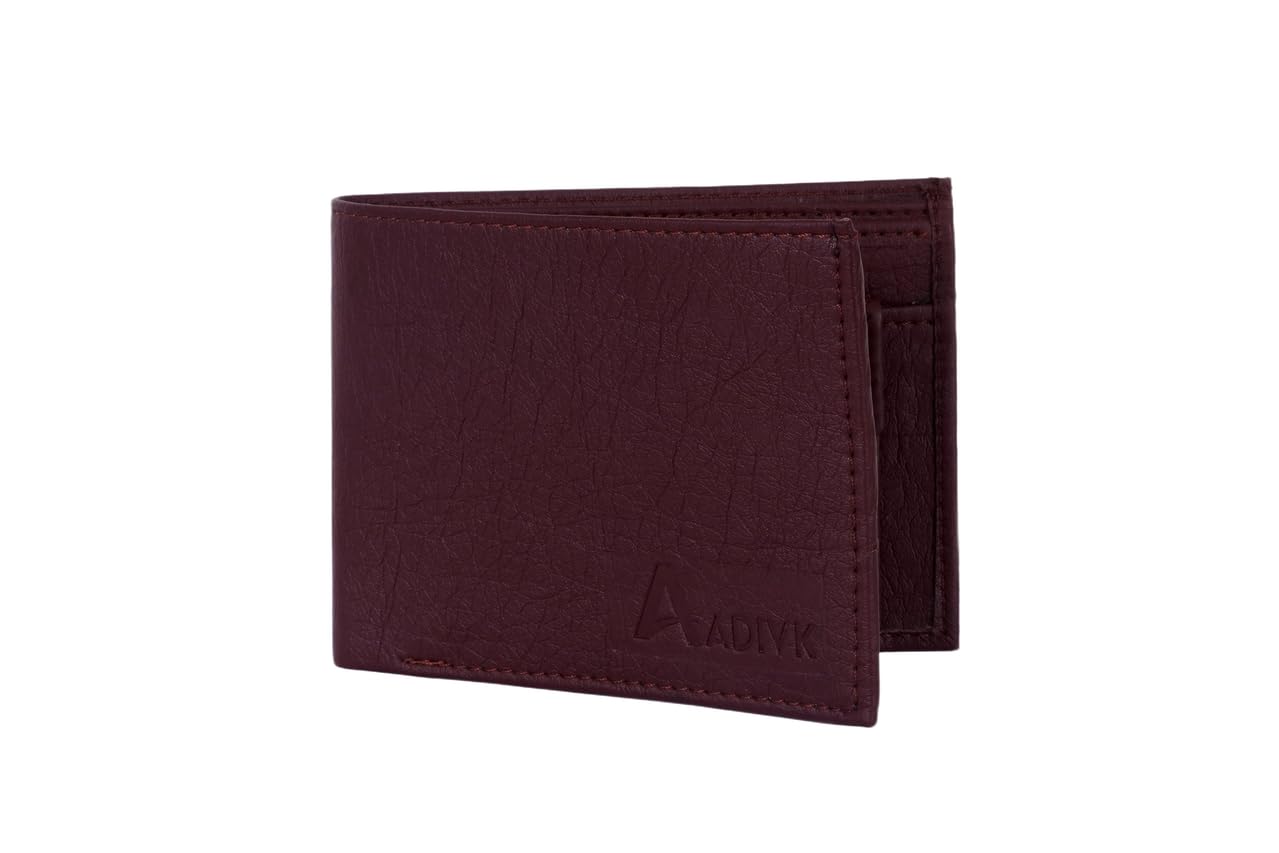 Men Brown Artificial Leather, Artificial Leather Card Holder (5 Card Slots) | Genuine Leather-Men’s Wallet and Card Holder with Secure Storage-image-37