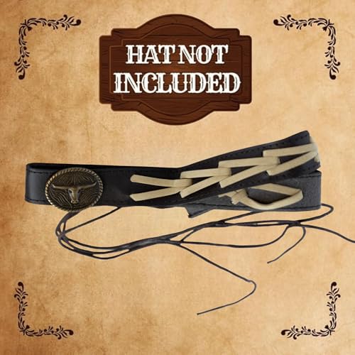 Image of Gamboa Hat Bands for Cowboy and Cowgirl Western Accesories for Men and Women Leather Style Hat Belt Band