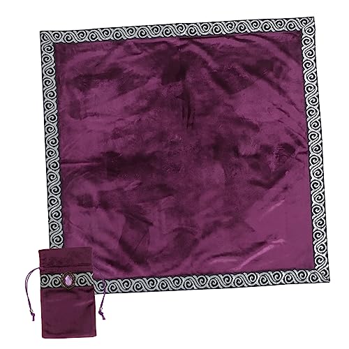 Nappe de divination pour psychologues tapis en velours 66x66 cm avec pochette intégrée