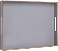 Vista 107 de MAONAME Bandeja de servir azul real con asas, bandeja decorativa rectangular, bandejas modernas para mesa de café, bandejas otomanas de plástico