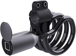 BESPORTBLE 1 Set Bicycle Fingerprint Lock Bicycle Cable Bicycle Cable Lock Motorcycle Chain Lock Anti-Bicycle Accessories Bicycle Lock Zinc Alloy Black Outdoor Lock Heavy Duty Scooter Lock