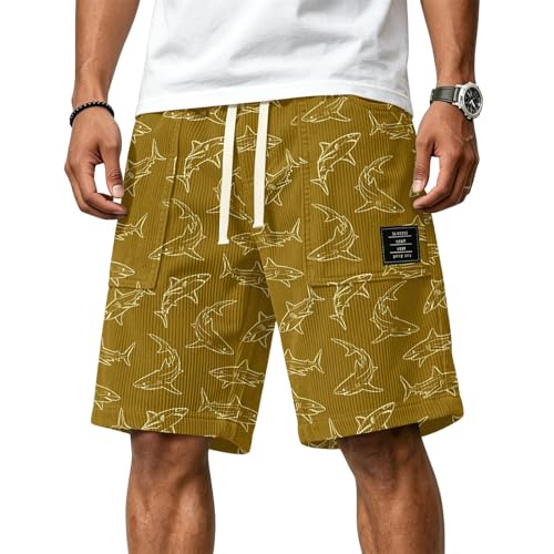 Short homme baggy léger avec poches latérales contre la chaleur
