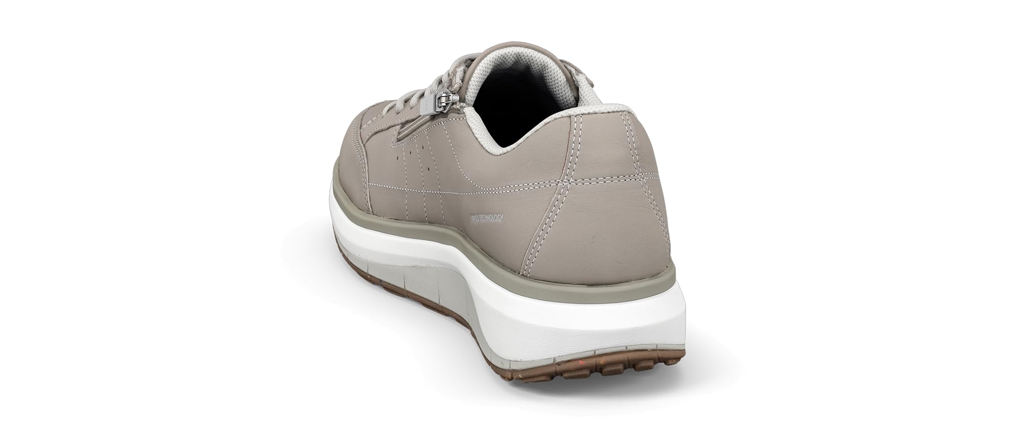 JOYA Moscow Zip beige, Herren-Schnürschuh für gesundes Gehen im Alltag, aus feinem Nubukleder, mit zusätzlichem, seitlichem Reißverschluss für erleichterten Einstieg, schicker Freizeitschuh in Beige