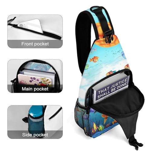 Morrales tipo Sling Bag Blanco para hombre y mujer miniatura 4