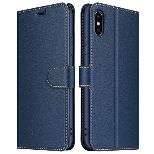Compatibilità: Questa custodia portafoglio in pelle muti-funzionale compatibile con iPhone XS Max