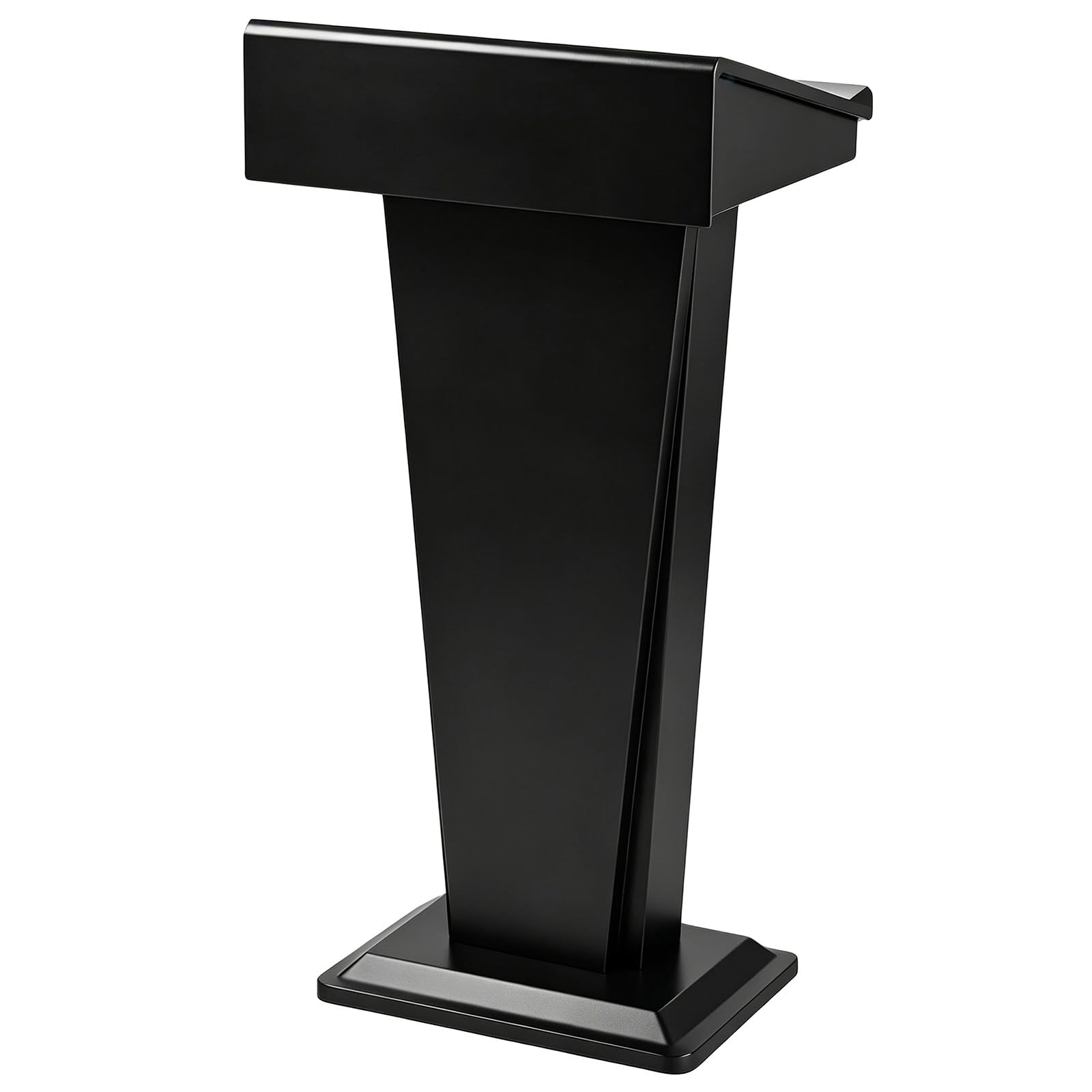 KRYANFEN Conference Lectern, 120.5 cm Floor Standing Speech Podium Black