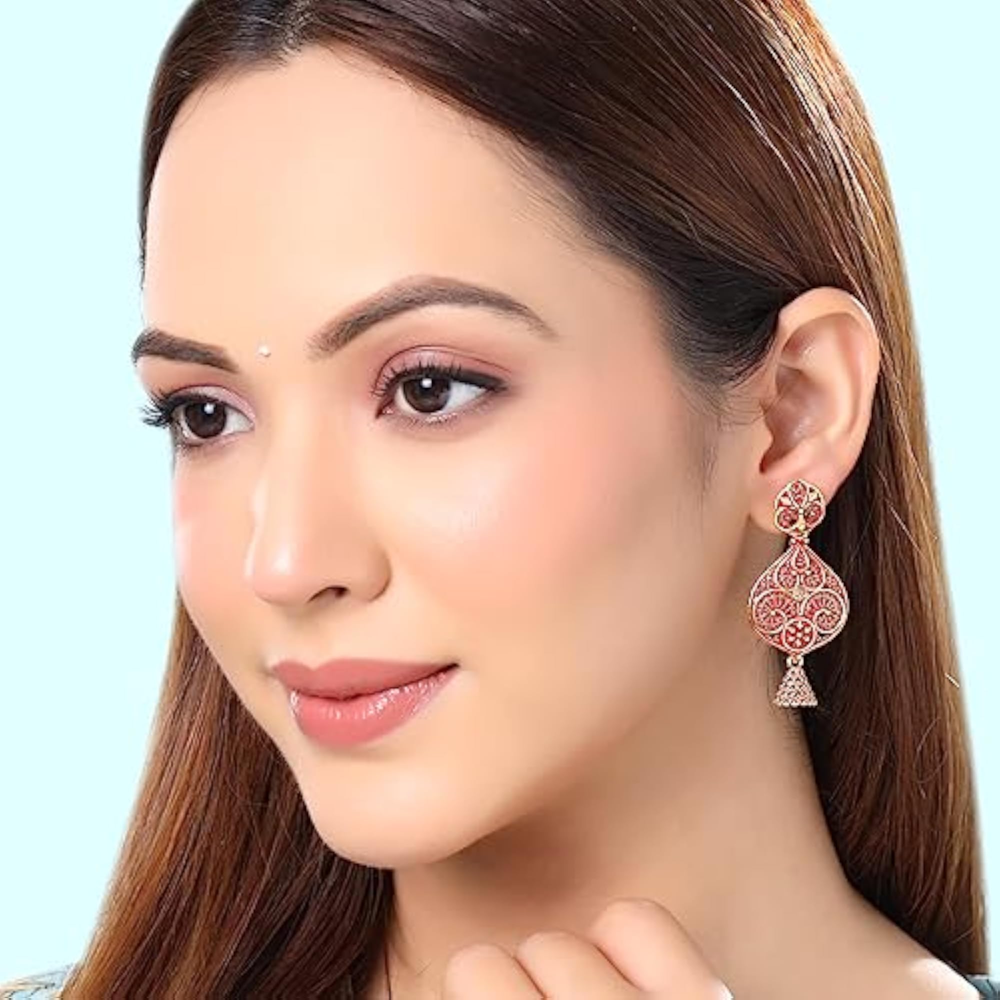 Traditional Dangle Drop Oxidised Earrings Combo - Set of 3 Pairs