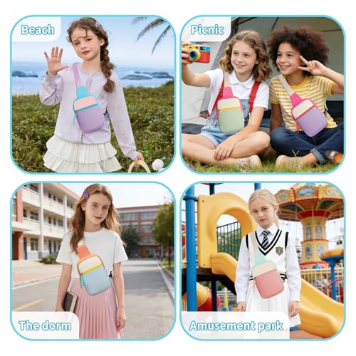 Image of Birthday Back to School Gifts for Teen Girls 8-12, Fanny Pack Crossbody Bag | 8 9 10 11 12 Year Old Girl Birthday Gifts, Kids Sling Bag Purse Travel Essential, Preppy Fashion Tween Girl Gift Trendy Stuff
