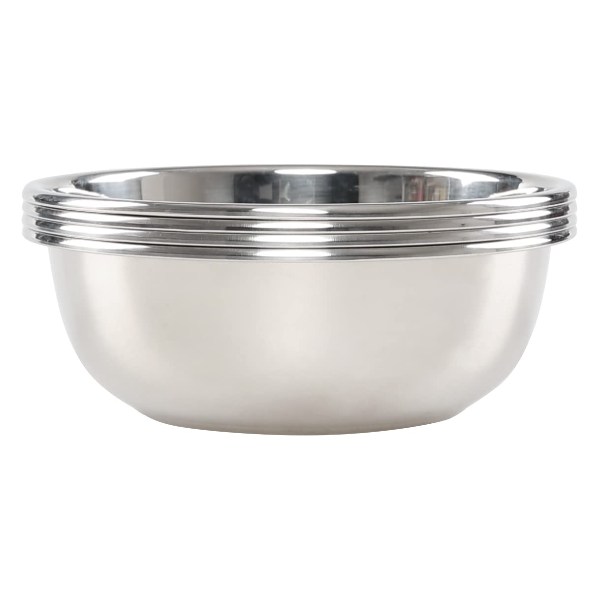 Confezione da 4 ciotole per mescolare, 21 cm, in acciaio inox