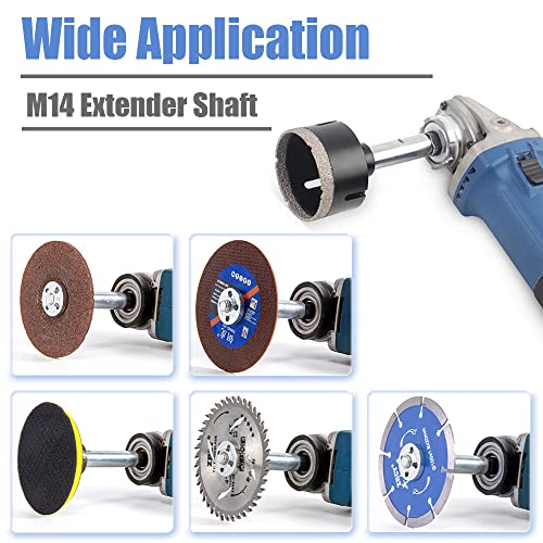 Mesee 3 Pieces Angle Grinder Extension Connecting Rods Set 5/8''-11 Thread Backing Pad Plate Extension Shaft Car Polishing Lengthening Bar Accessory For Rotary Polisher - 3''/ 4''/ 5.5'' Length #TOP7