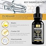 Minoxidil for Men, Minoxidil for Men Beard Growth Kit, Minoxidil for Women Hair Growth Kit, Hair Regrowth for Men, Beard Growth Serum, Minoxidil 5 Percent (Black) - Image 4
