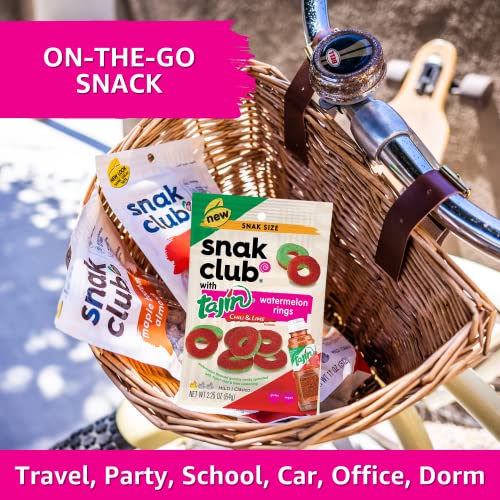Snak Club Tajin Watermelon Rings, Chili & Lime Sweet & Spicy Gummy Snacks, Mild In Heat Bold In Flavor, Gluten-Free Snack, 5Oz Resealable Bag, 6 Count #TOP5