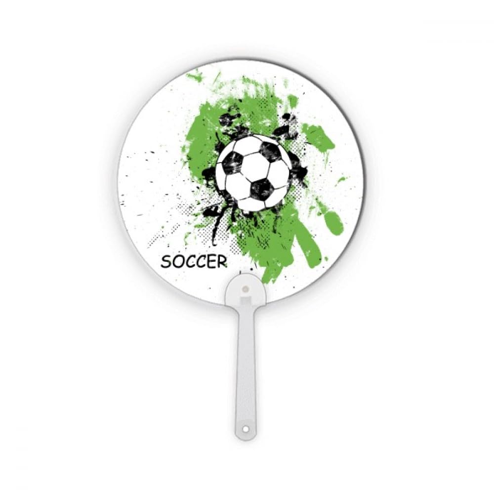 Éventail rond en plastique Football No/No pour décoration sportive